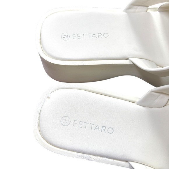 Eettaro White Platform Sandals Size 9 - Picture 5 of 7